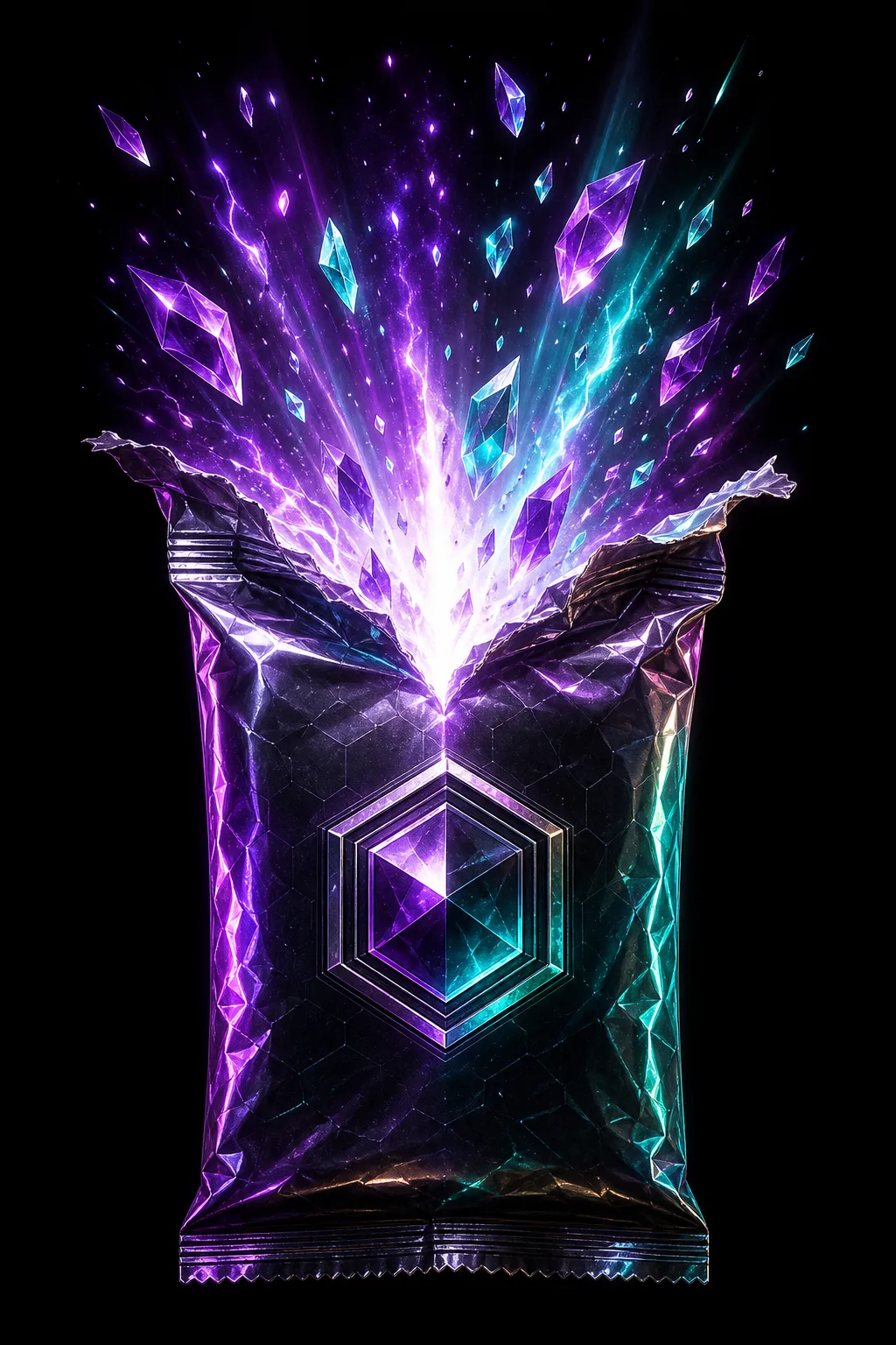 A Packlings booster pack bursting open